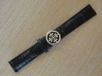 Replica Patek Philippe Black leather watch strap 22mm or 24mm